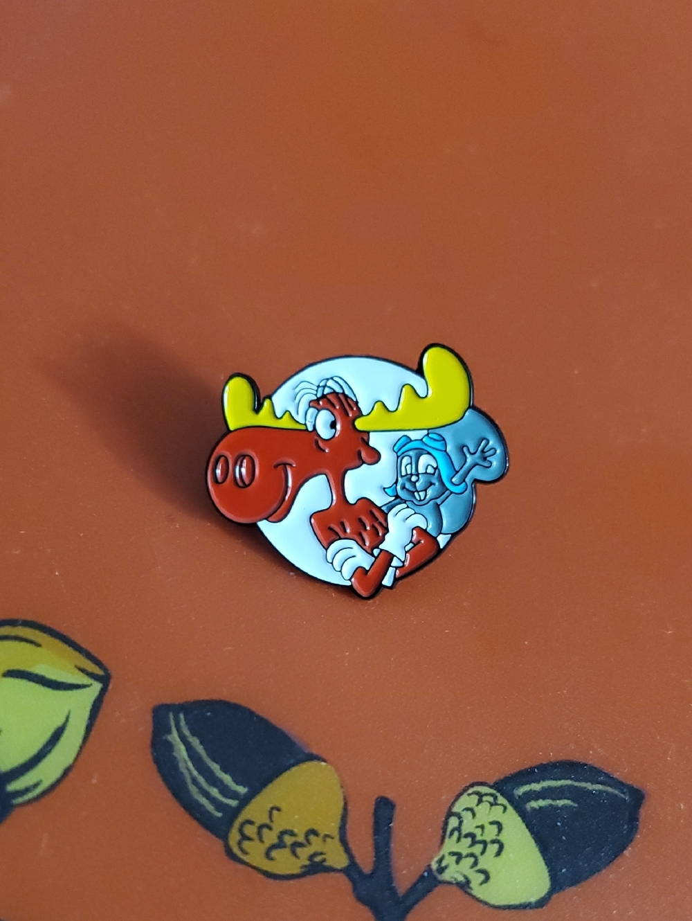 Rocky And Bullwinkle Enamel Pin